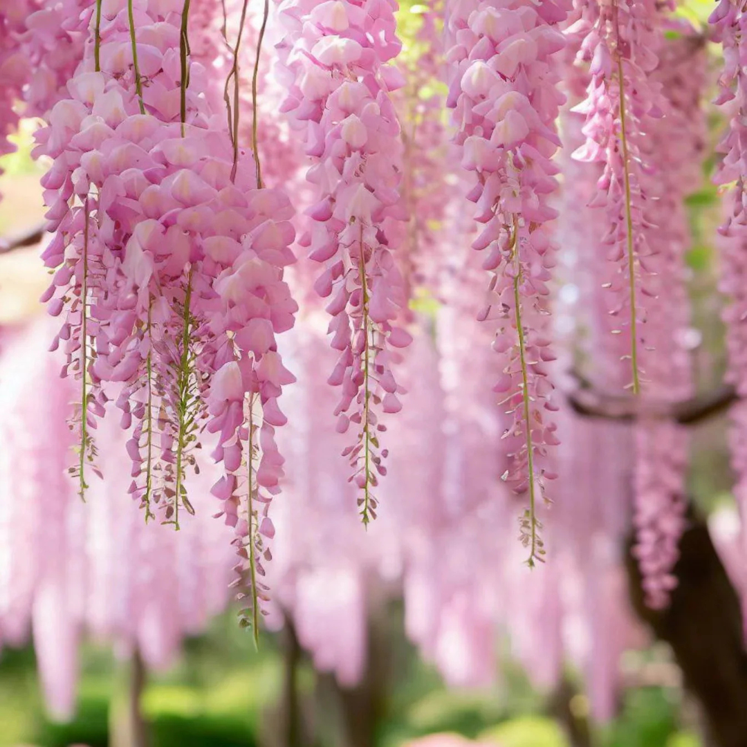 Japanese pink wisteria fragrant flowering climber plant