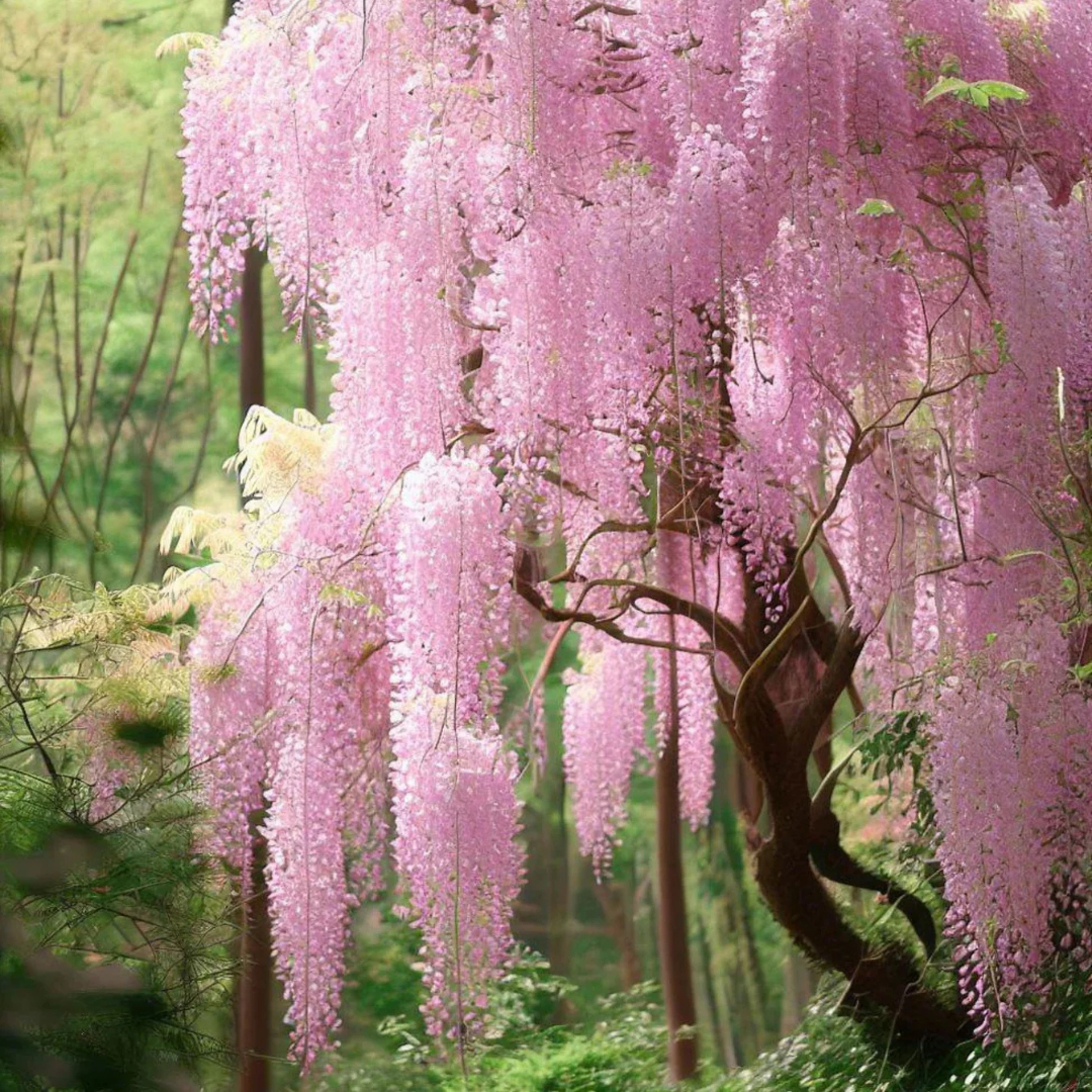 Japanese pink wisteria fragrant flowering climber plant